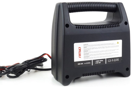 Prostownik samochodowy do akumulatorów AMiO 12V 6A 20-80Ah