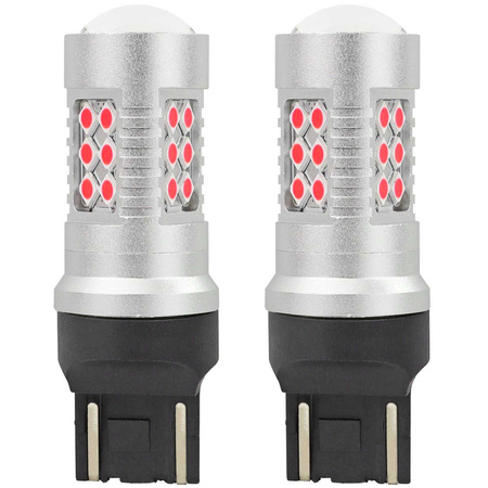 Żarówki LED AMiO 24SMD 3030 1157 T20 WR21/5W 12V/24V komplet