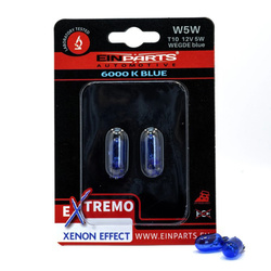 Żarówki pomocnicze W5W Einparts Blue Super White 12V komplet