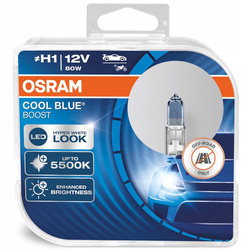 Żarówki halogenowe Osram Cool Blue Boost 5500K H1 12V 80W komplet