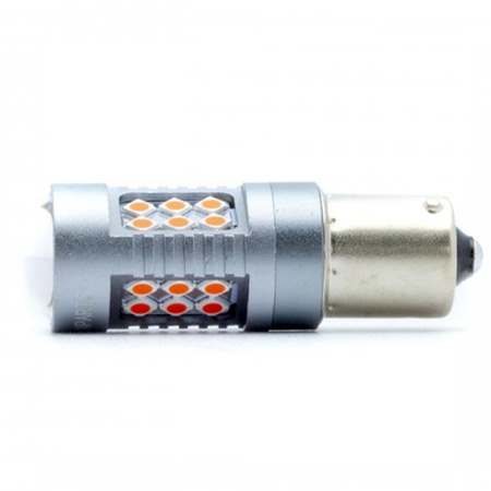 Żarówki LED EinParts P21W 24SMD 3030 czerwone PR21W canbus