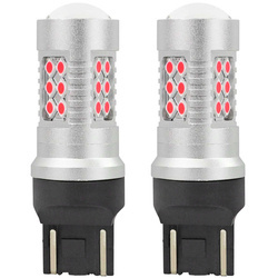 Żarówki LED AMiO 24SMD 3030 1157 T20 WR21/5W 12V/24V komplet