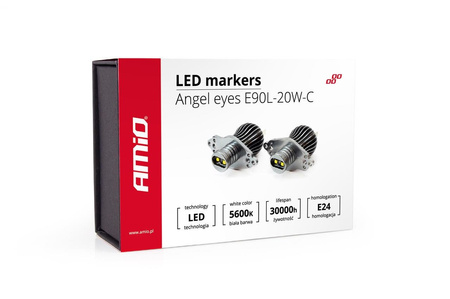 Marker LED AMiO do ringów Angel Eyes BMW 3 E90 lift 20W 