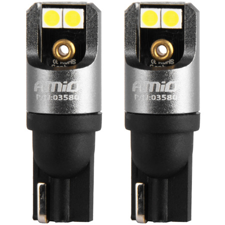 Żarówki led AMiO Canbus Pro T10 W5W 12/24V komplet