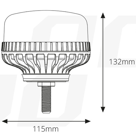 Kogut LED lampa ostrzegawcza AMiO 12/24V pomarańczowa