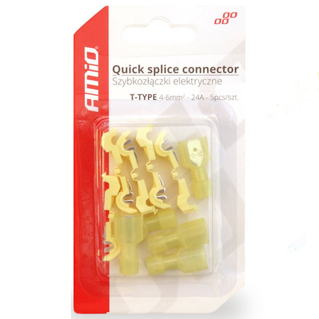 Szybkozłączki elektryczne AMiO Typ-T 4-6mm2 24A komplet 5 sztuk