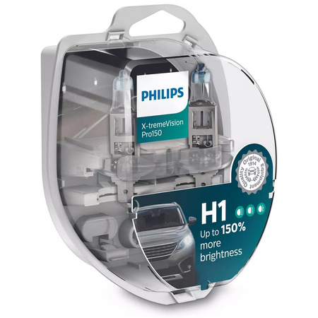 Żarówki Philips X-treme Vision Pro 150% H1 12V 55W komplet