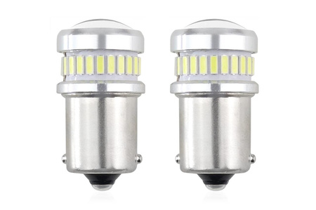 LED CANBUS 3014 24SMD + 3030 6SMD 1156 (R5W, R10W) P21 White 12V/24V