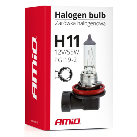 Żarówka AMiO H11 12V 55W PGJ19-2