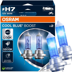 Żarówki halogenowe Osram H7 12V 80W PX26D Cool Blue Boost 5500K komplet