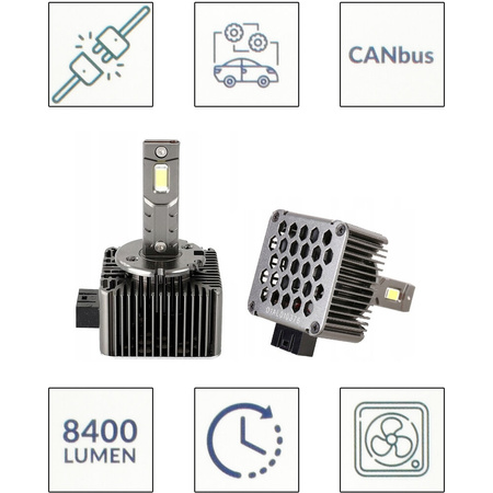 Żarniki M-Tech D1S LED 6000K 35W canbus