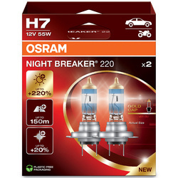 Żarówki homologowane OSRAM H7 NIGHT BREAKER 220% 12V 55W komplet
