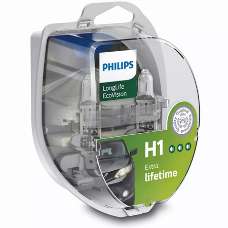 Żarówki H1 Philips LongLife EcoVision 12V 55W 