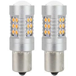 Żarówki LED PY21W Amio BAU15s 12V/24V canbus 24 SMD 3030 komplet