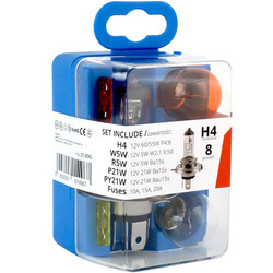 Żarówki zapasowe AMiO H4 12V zestaw 8 elementów