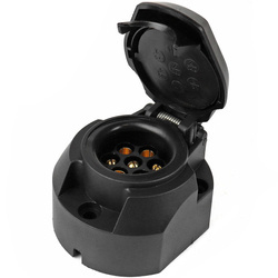 Gniazdo przyczepy 7 pin AMiO 12V plastikowe