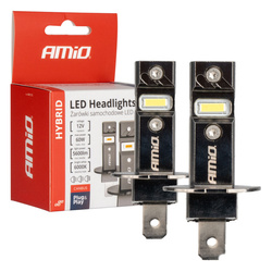 Żarówki LED AMiO H3 LED 12V 60W Hybrid 6000K komplet