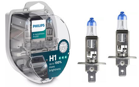 Żarówki Philips X-treme Vision Pro 150% H1 12V 55W komplet