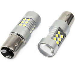 Żarówki LED P21/5W BAY15d canbus 24 SMD 12/24V białe 