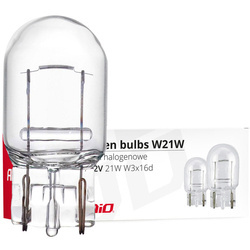 Żarówki AMiO W21W T20 W3x16d 12V Clear