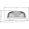 Lampa ostrzegawcza Mini AMiO W21m 18 LED R65/R10 12/24V