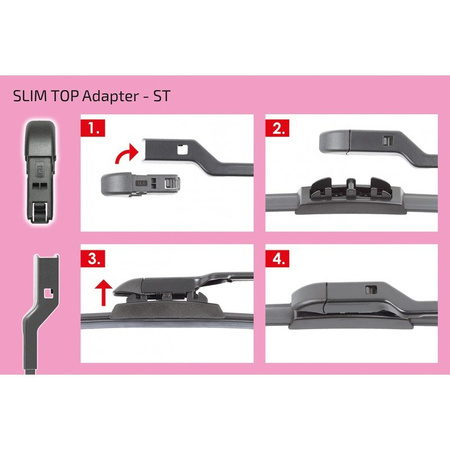 Adaptery do wycieraczek samochodowych Alca / Heyner T6 Slim Top