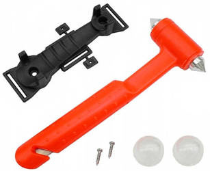 Samochodowy młotek bezpieczeństwa i nóż życia 2w1