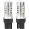 Żarówki LED AMiO W21W T20 W3x16d canbus 24 SMD 3030 12V/24V