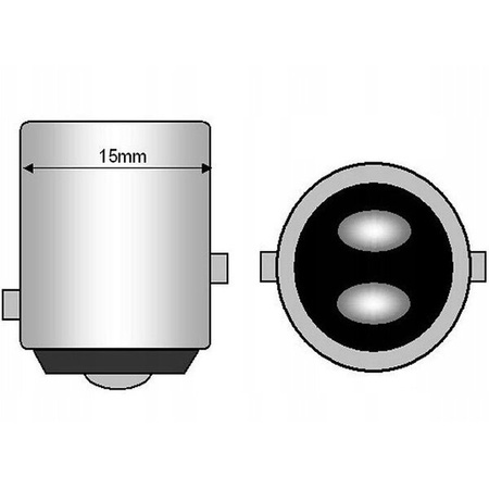 Żarówki ledowe M-Tech P21/5W białe 21SMD 2835 komplet