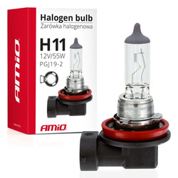 Żarówka AMiO H11 12V 55W PGJ19-2
