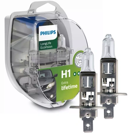 Żarówki halogenowe H1 Philips LongLife EcoVision 12V 55W