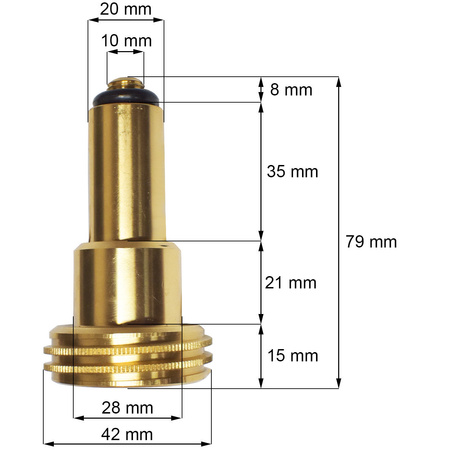 Adapter przejściówka LPG Gomet wydłużony Polska-Niemcy/Belgia M10