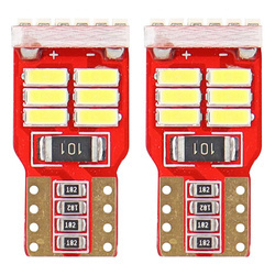 Żarówki LED AMiO W5W T10e 18 SMD 4014 12V komplet