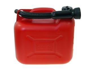 Kanister plastikowy z lejkiem 5L Carmotion czerwony