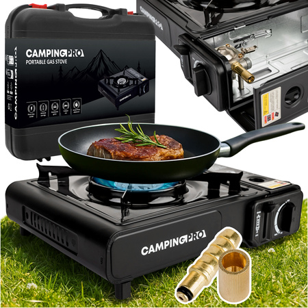 Kuchenka turystyczna gazowa Hoalte CampingPro 2w1 Double na kartusz i butlę