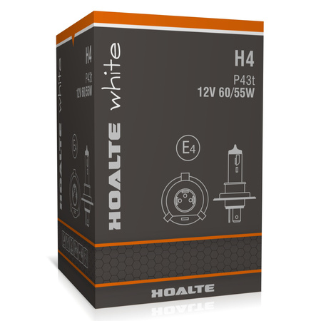 Żarówka halogenowa H4 Hoalte Super White 12V 60/55W