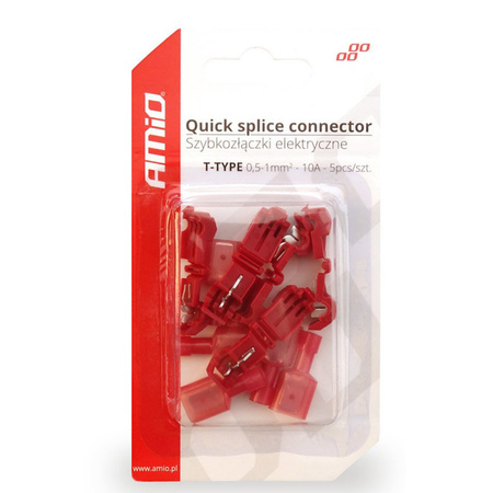Szybkozłączki elektryczne AMiO Typ-T 0,5-1mm2 10A komplet