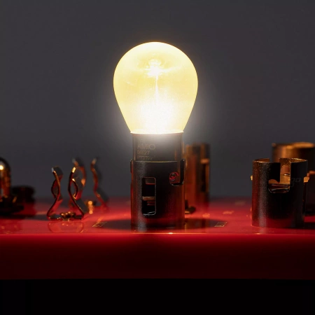 Żarówki halogenowe AMiO PY21W 12V 21W BAU15S Amber z chromowaną powłoką