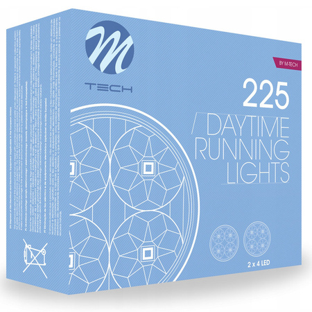 Światła do jazdy dziennej M-Tech 70mm 4 LED 12V RL00 automat