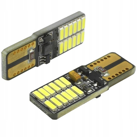 Żarówki LED W5W canbus 12V 24 SMD 12V białe