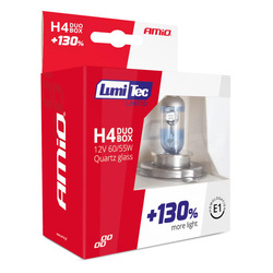 Żarówki AMiO H4 LumiTec LIMITED +130% 12V 60/55W