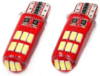 Żarówki LED AMiO W5W T10 Canbus 12V 15 SMD białe