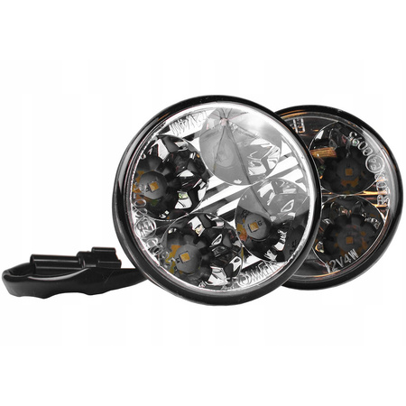 Światła do jazdy dziennej M-Tech 70mm 4 LED 12V RL00 automat