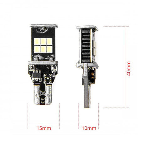 Żarówki LED EinParts W16W WHITE  T15 15SMD 2835 CANBUS komplet