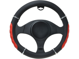 Pokrowiec na kierownicę Automax 37-39cm czarno-czerwony