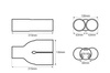 Końcówka rury wydechowej Tłumika AMiO 2x63mm montaż 35-50mm nierdzewna