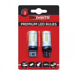 Żarówki LED z soczewką W21/5W 7443 LED 66 SMD Canbus komplet