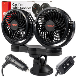 Wentylator do samochodu podwójny z przyssawką AMiO 03010 12V