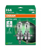 Żarówki halogenowe Osram H4 Ultra Life 12V 60/55W P43t komplet