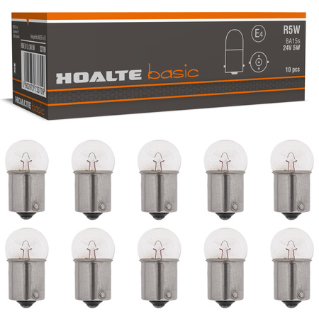 Żarówki Hoalte Basic R5W 24V 5W G18 BA15s, opak.10szt